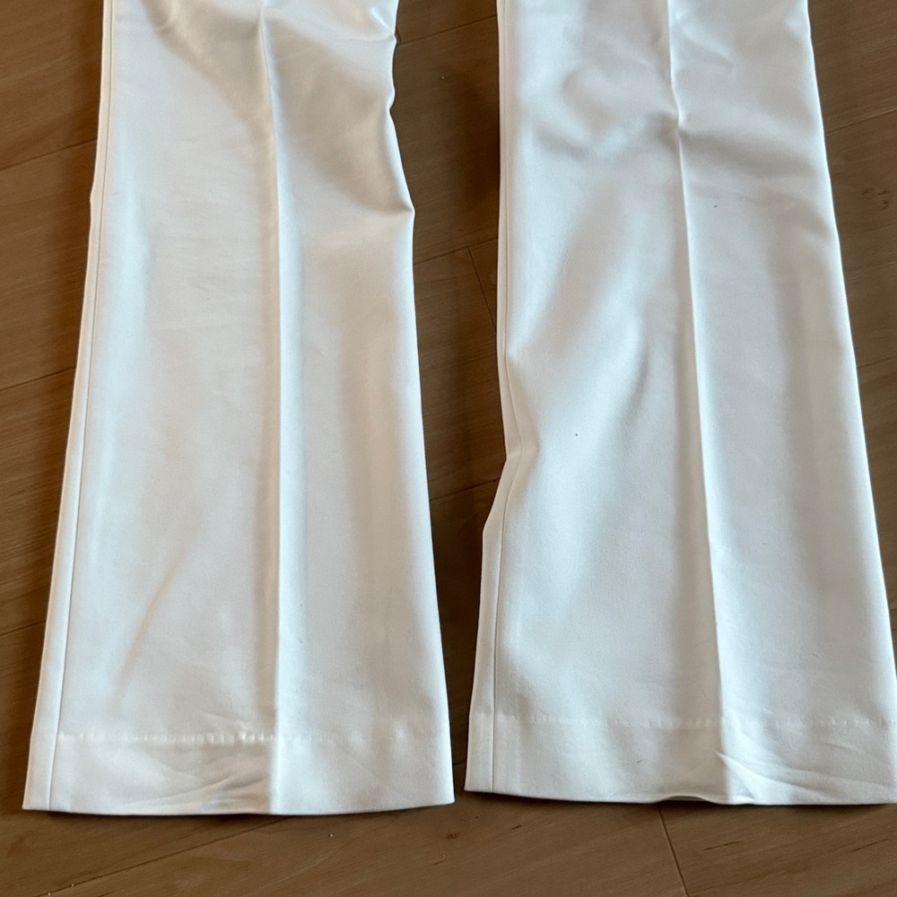 ANTONIO MELANI WHITE MAXINE FIT FLARED SHABBY CHIC DRESS PANTS SZ 2 BUSINESSWEAR - Picture 11 of 15